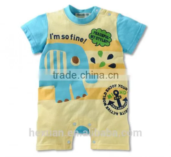 Short Sleeves Printed Cartoon Baby Clothes Set Summer Romper Newborn Baby Clothing photo-5