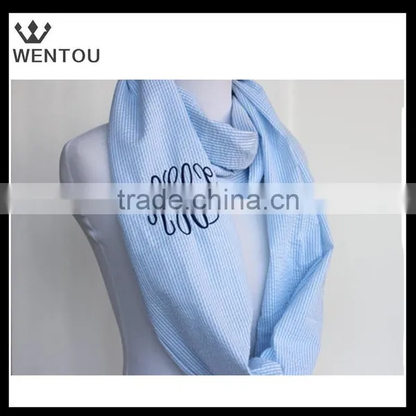 Wholesale Personalized Seersucker Infinity Scarf photo-2