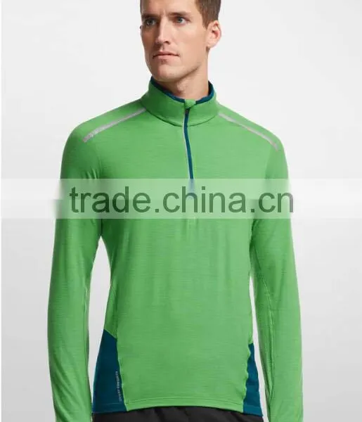 Factory Wholesale Plain Fitted T-Shirts Half-Zip Round Neck Sweatshirt photo-3