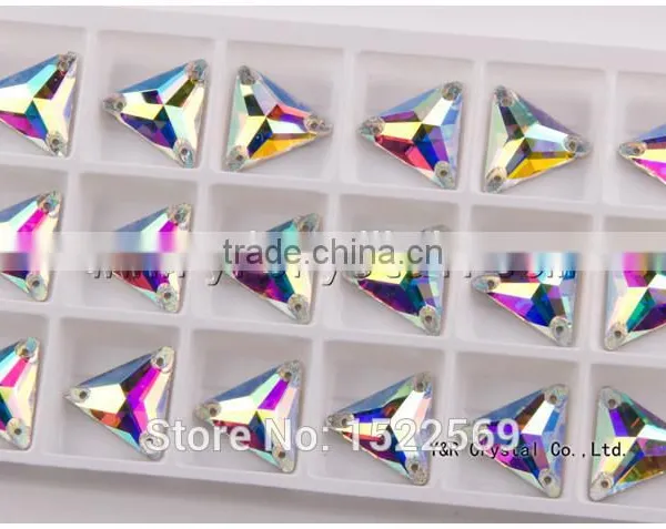 Teardrop Crystal AB Color Sew on Stones for Wedding Clothing photo-4