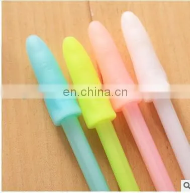 Kawaii Finger Shape Gel Pen for Writing Candy Color 0.38mm Black Ink Pens Office Material School Supplies photo-3