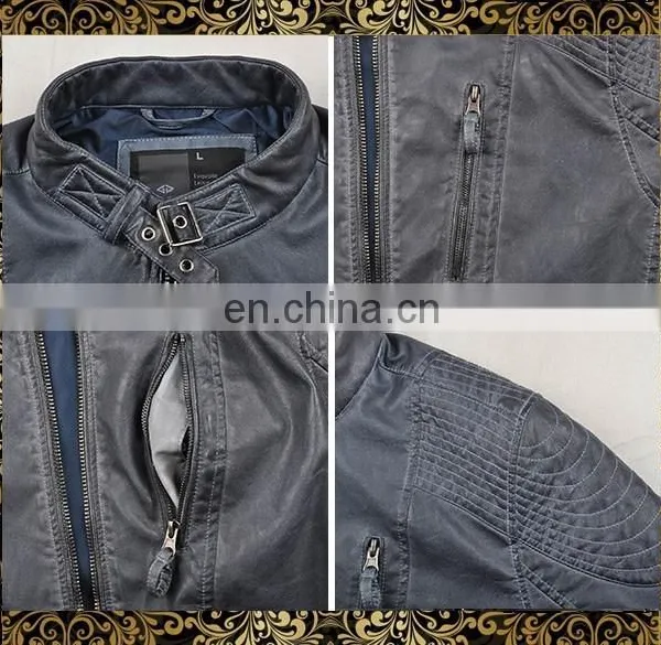 2015 New Model Designer Motorbike Leather Jacket photo-4