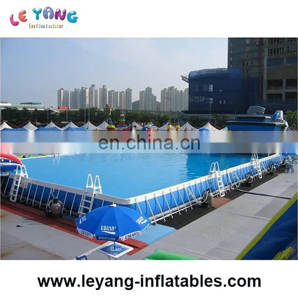 Metal Frame Square Blue Inflatable Swimming Pool, Inflatable Water Pool, Plastic Swimming Pool photo-2