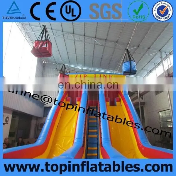 Adult and Kids Inflatable Zip Line Obstacle Course photo-2