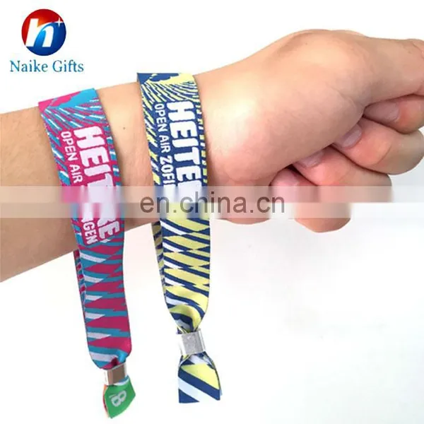 One Time Use Custom Fabric Wristbands no Minimum