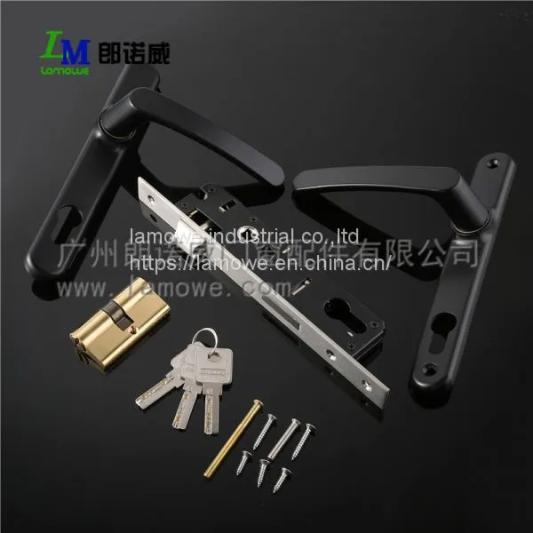 Universal Style Aluminum Sliding Door Handle Lockset With Backset,key,cylinder