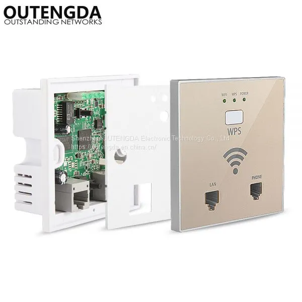 300Mbps in Wall WiFi Access Point Wireless Socket AP for Hotel WiFi Project Support AC Management RJ45 RJ11 WPS Encryption photo-5