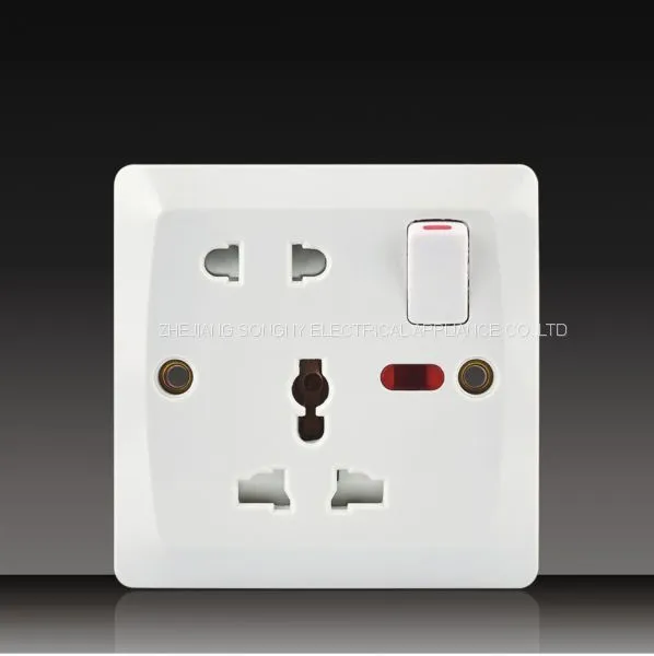 10A 250V Push Button Wall Switch Socket Digit Telephone Socket With Data Socket photo-2