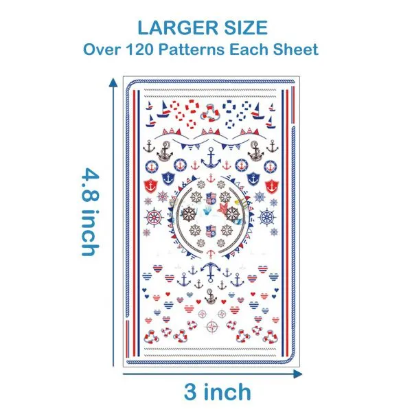 Summer Nail Decals Stickers, More Than 1000 Pieces of Adhesive Head DIY Nail Art Design Templates photo-5