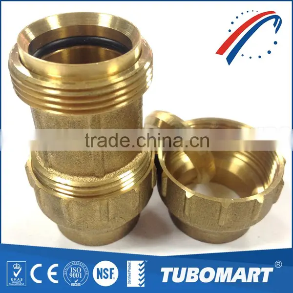 2016 Female / Equal Straight DZR Brass Screw Fittings for PE Pipes photo-4