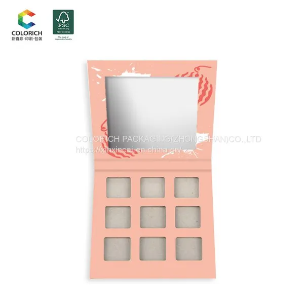 Empty Rectangular Square Triangle Eyeshadow Palette Custom Empty Magnetic Paper Packaging Gift Box 25 Color Eyeshadow Palette photo-4
