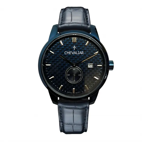 Stainless Steel Case Gents Watches Genuine Leather Man Fashion Quartz Watch photo-2