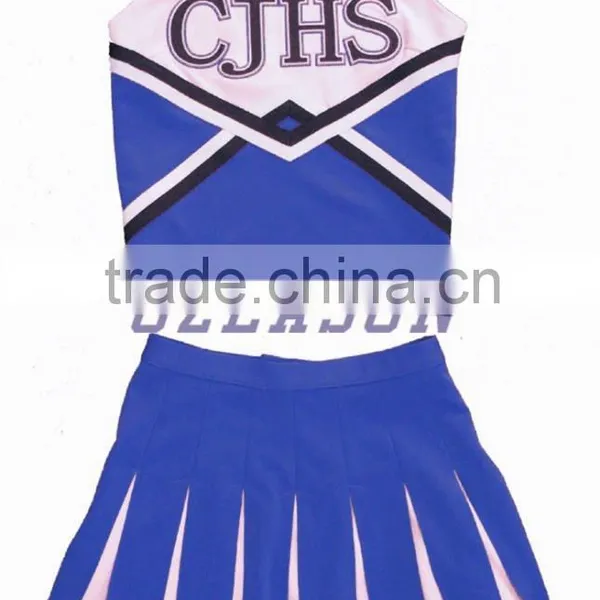 Sexy Custom Sublimation Cheap Colorful Crop Top Sleeveless Cheerleading Uniforms photo-5