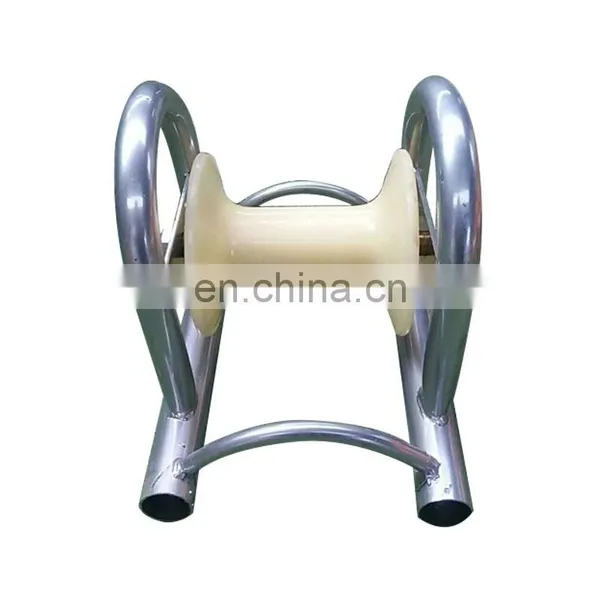 High Quality Electrical Laying Tool Manhole Cable Pulley, Three Drum Cable Roller, Straight Line Single Cable Pulling Roller