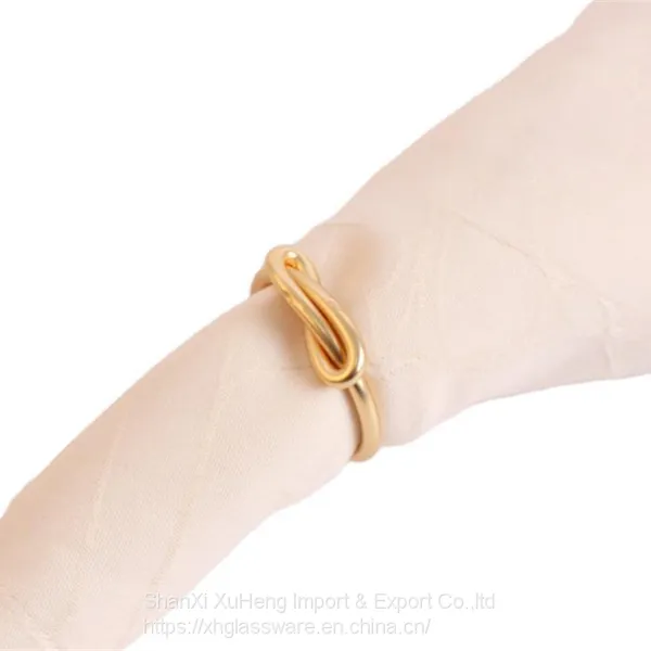 Colored Fashion Metal Gold Knot Napkin Rings For Wedding Table Decoration photo-4