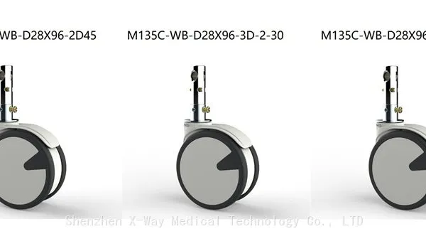 Medical Durable Quiet Caster Swivel Wheel for Hospital Bed With High Quality, Double Wheel Shock Resistance Caster Wheels photo-3