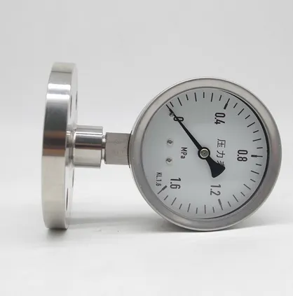 Stainless Steel Diaphragm Pressure Gauge With Shock Resistant Flange DN25 Pressure Gauge photo-3