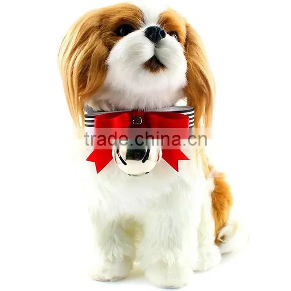 Bowknot Design Small Size Leather Dog Collars Pet Products photo-3