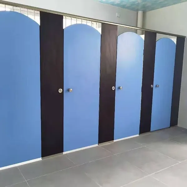 Modern Sports Center Floor Ceiling Mounted Modular Toilet Partitions Divider Cubicle Commercial Bathroom Partition Public Spaces photo-4