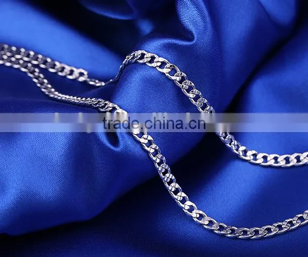 Yiwu Wholesale Fashion Rhodium Plated Different Types Curb Chain Of Necklace photo-4