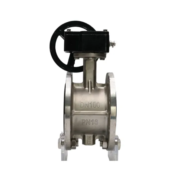 Manufacturer Direct Sales Stainless Steel Turbine Butterfly Valve Flange Type Soft Seal Butterfly Valve photo-2