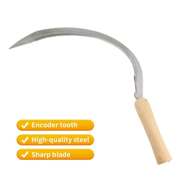 High Quality Carbon Steel Sickle Tool for Farming Gardening Weeding and Crop Harvesting photo-3