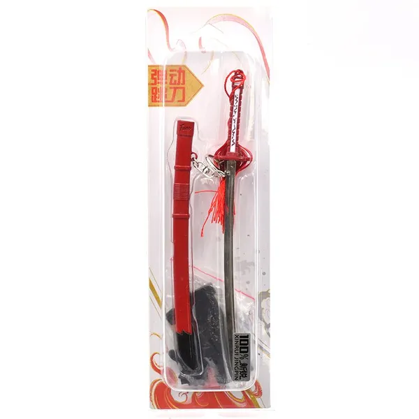 Anime Merchandise: Metal Sword Model Keychain, Spring-loaded Sword Model Keychain With Scabbard, Individually Packaged photo-4