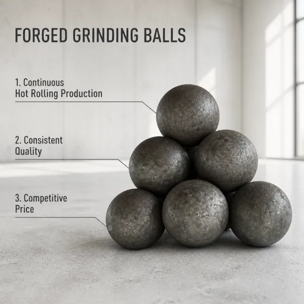 High Toughness Grinding Balls Forged Chrome Steel For Copper Ore Processing Low Breakage 20-120MM