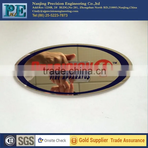 Jiangsu Stainless Steel Stamping Nameplate, Mirro Polished Badge With Back Sticker, OEM Photo Etch Machining photo-5