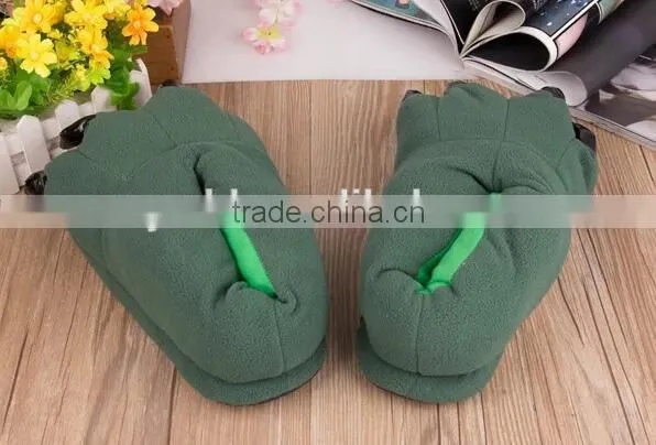 Plush Big Foot Slippers/Indoor Plush Animal Tiger Slippers/plush Animal Slippers photo-2