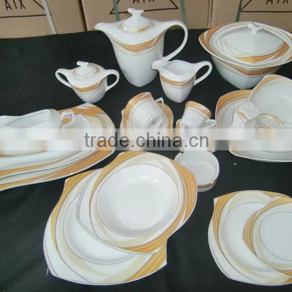 Embossed Dinner Set,turkish Porcelain Dinner Set