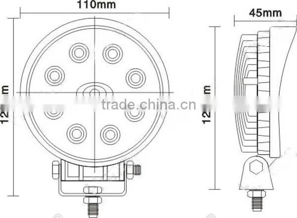 12V 24W Motorcycle Led Work Light Off Road Led Light photo-3