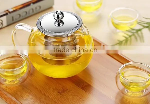 Glass Tea Pot With Filter and Lid Glass Tea Kettle Drinkware