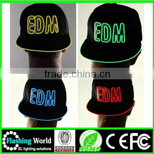 Beautiful in Colour Elegant Appearance Custom Electroluminescent el Wire Hats photo-2