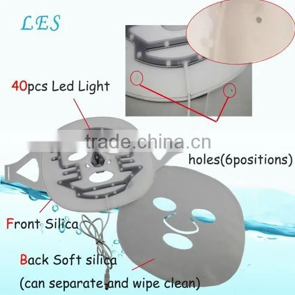 3 Colors Blue Yellow Red LED Light Facial Mask Pack for Skin Rejuvenation photo-4