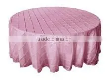 Wholesale Premium 100% Polyester Round Pintuck Taffeta Table Cloth photo-2