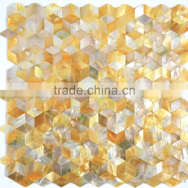 Yellowlip Sea Shell Mosaic Tile