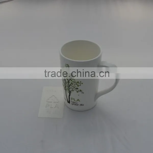PLA Coffee Mug Can be Customized , Eco-friendly Coffee Mug , White Coffee Mug Can be Customized