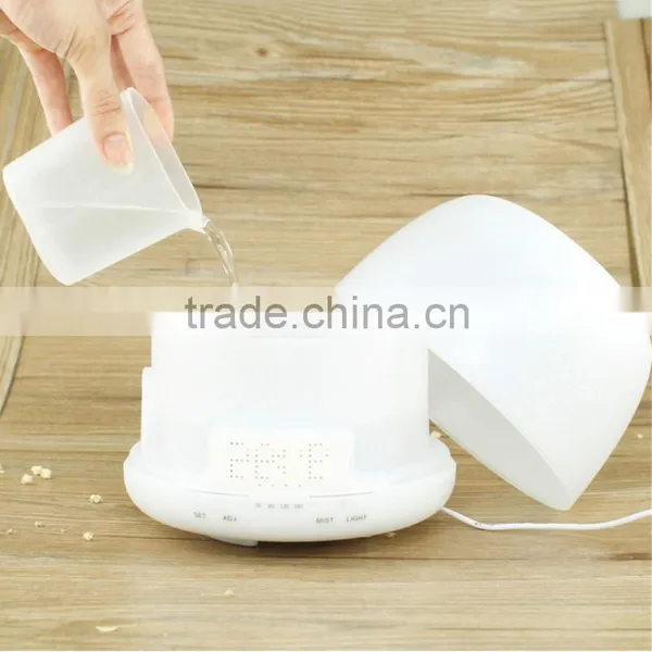 Aroma Diffuser ALARM CLOCK - Ultrasonic, Aromatherapy, Essential Oil - White photo-3
