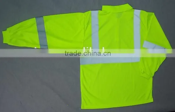 Long Sleeve Reflective Reflective Vest for Running or Cycling Polo Collar Long Sleeves Shirt photo-2