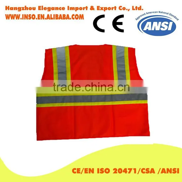 2016 New Style OEM Service Safety Reflective Vest Knitted Fabric Zipper Vest With Pocket photo-2