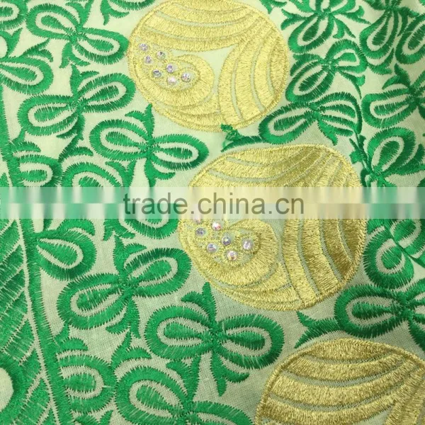 2015 Popular Design Nigerian Style Charming Big Voile Lace Polish Lace for Birde photo-2
