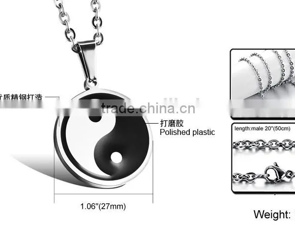 Custom Wholesale Polished Stainless Steel Ying Yang Pendant photo-2