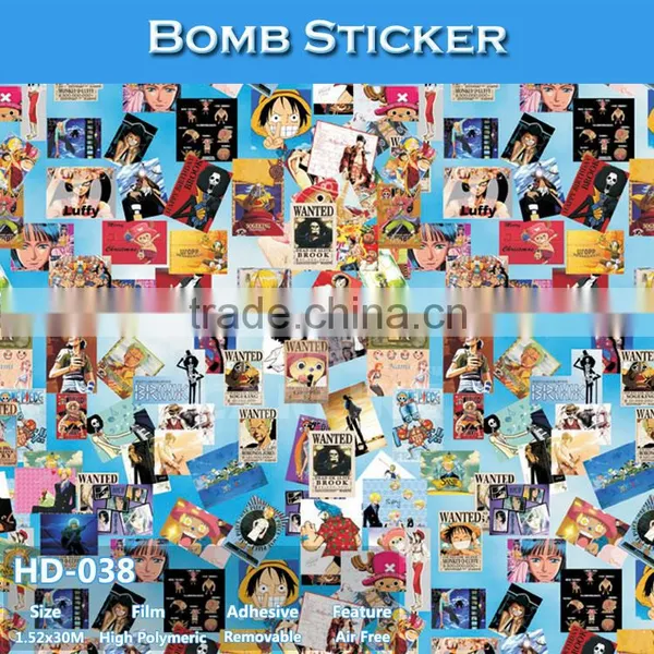 HD-041 CARLIKE Air Bubble Free Decorative Car Vinyl Hello Kitty Bomb Sticker photo-5