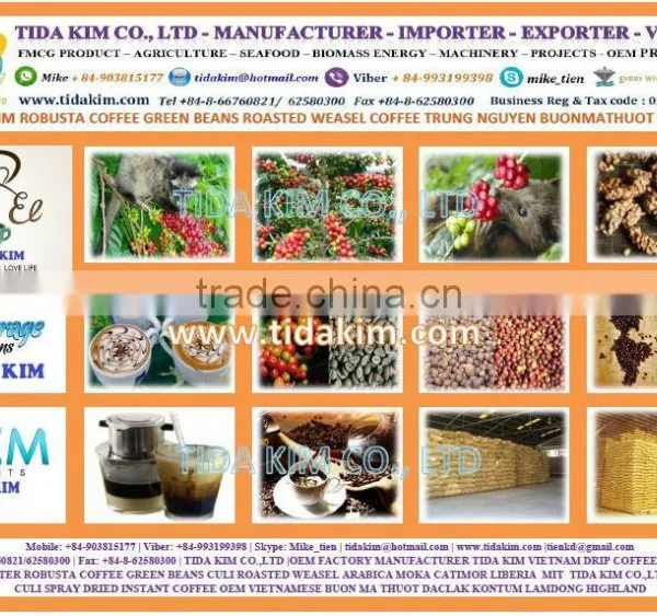 INSTANT COFFEE -OEM PRODUCTION VIETNAM- DRIP COFFEE IN HOOK BAG - TIDA KIM - TEA BAG FILTER - ROASTED ROBUSTA ARABICA MOKA photo-2