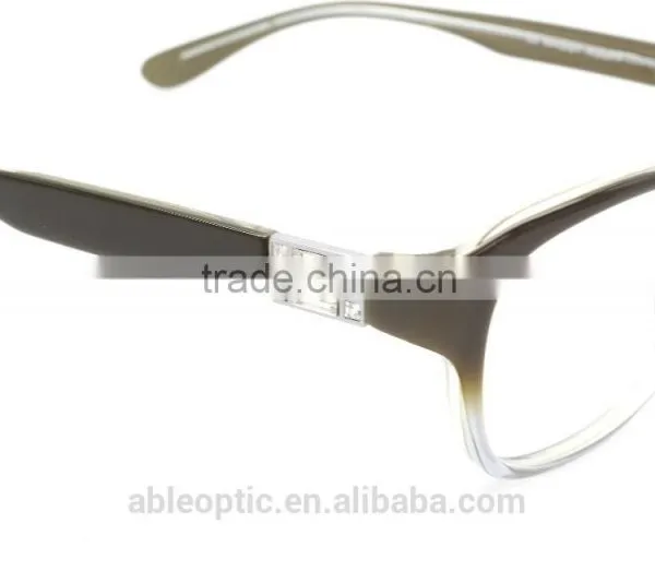 HOTSELLING Lucency Fade Color Fashion Design Acetate Hand Made Spectacles Optical Frames Eyewear Eyeglasses photo-2