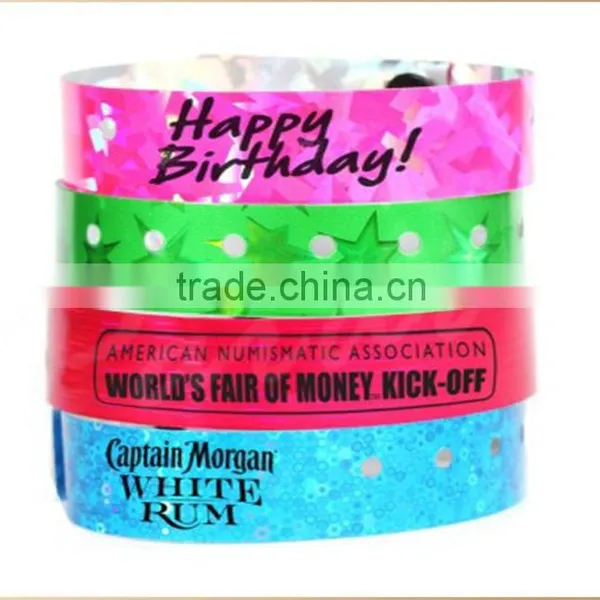 2015 Hot Colorful Star Hologram Plastic Vinyl Wristbands photo-3