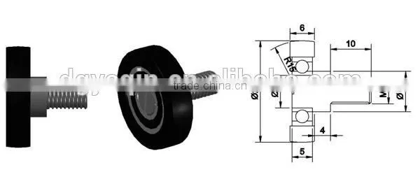 High Quality 688 2rs Nylon Ball Bearing Drawer Pulley photo-6