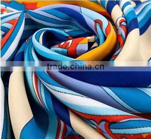 Gometry Dsign for 100% Silk Square Scarf photo-6