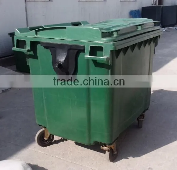 1100L Outdoor Plastic Wheelie Bin